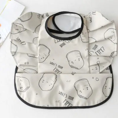 Baby Meal Pocket Waterproof Bib with Angel Wing Design
