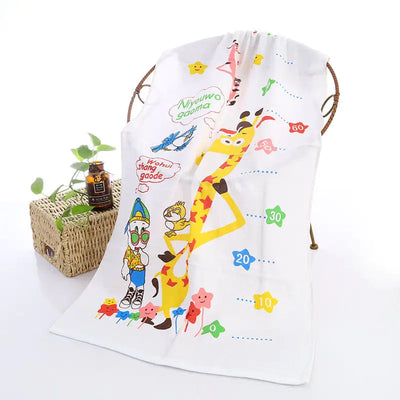 Double-layer Cartoon Print Baby Bath Towel