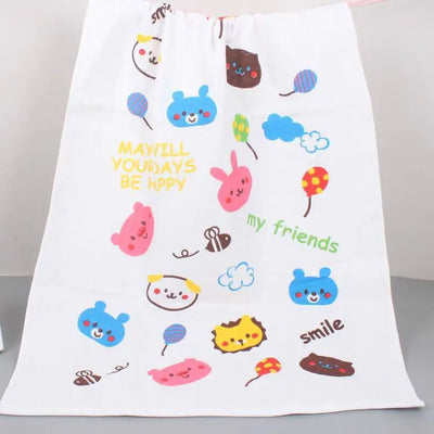 Double-layer Cartoon Print Baby Bath Towel