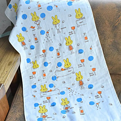 Double-layer Cartoon Print Baby Bath Towel