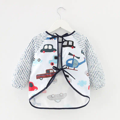 Waterproof Long Sleeve Kids Smock Apron for Eating