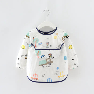 Waterproof Long Sleeve Kids Smock Apron for Eating