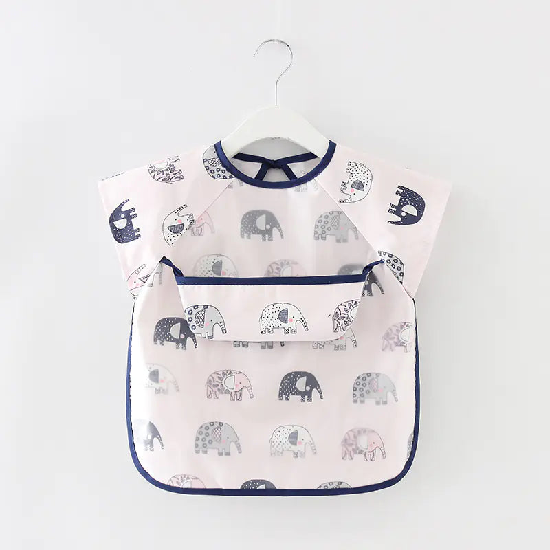 Waterproof Long Sleeve Kids Smock Apron for Eating