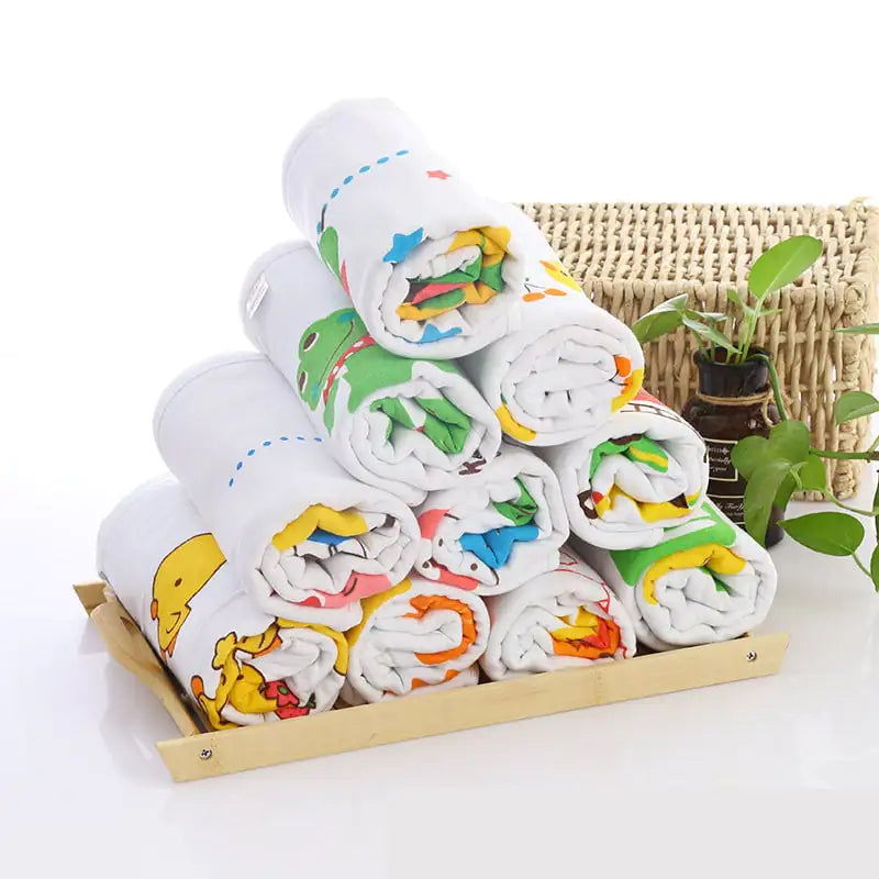 Double-layer Cartoon Print Baby Bath Towel