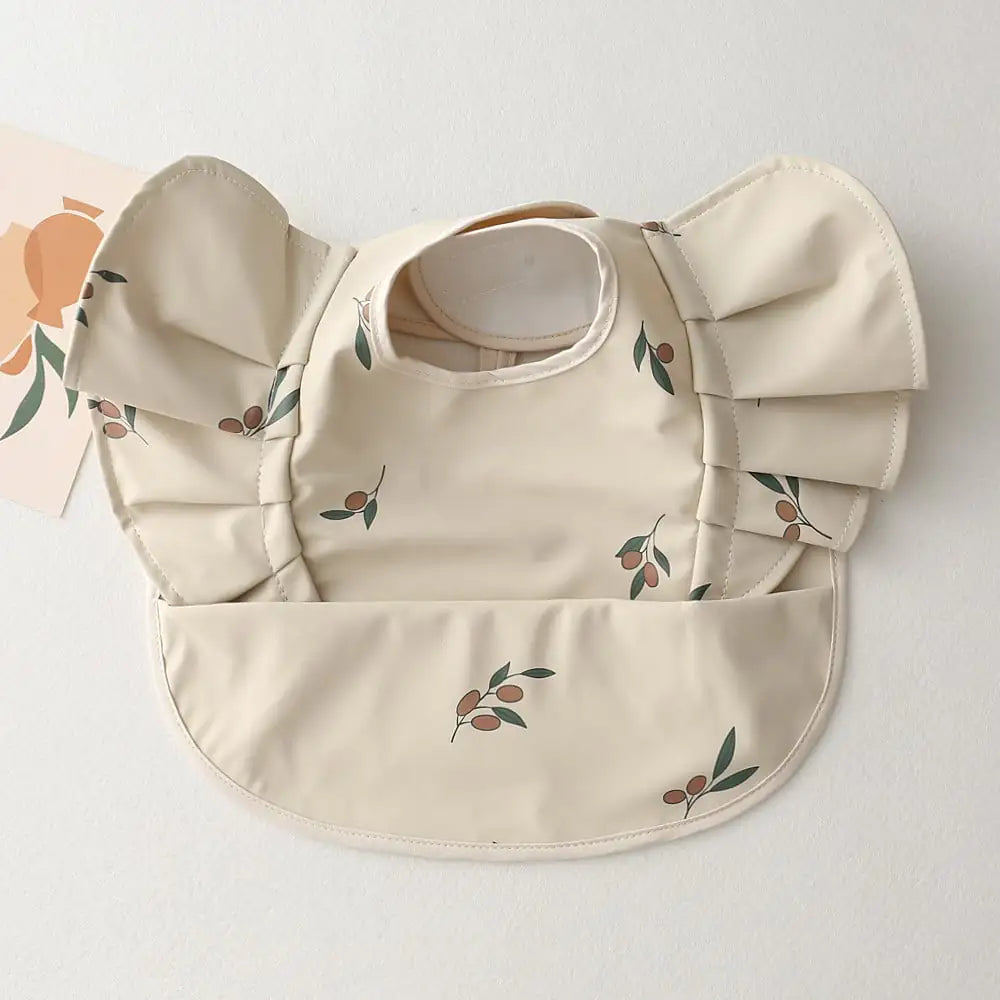 Baby Meal Pocket Waterproof Bib with Angel Wing Design