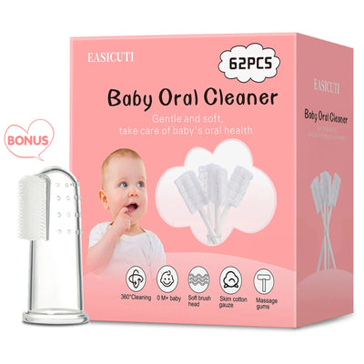 Infant Oral Hygiene Kit: 62PCS Tongue and Gum Cleaner