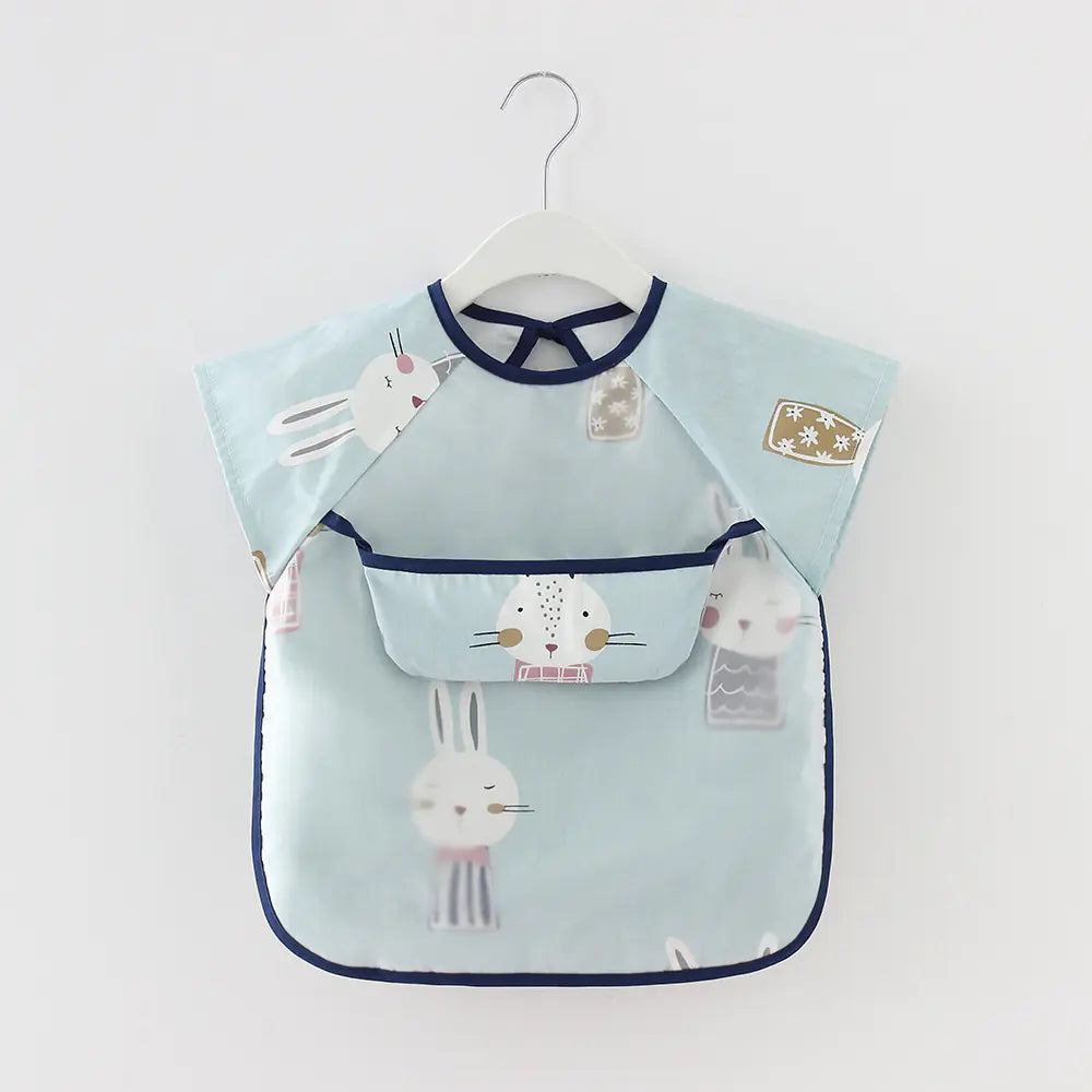 Waterproof Long Sleeve Kids Smock Apron for Eating