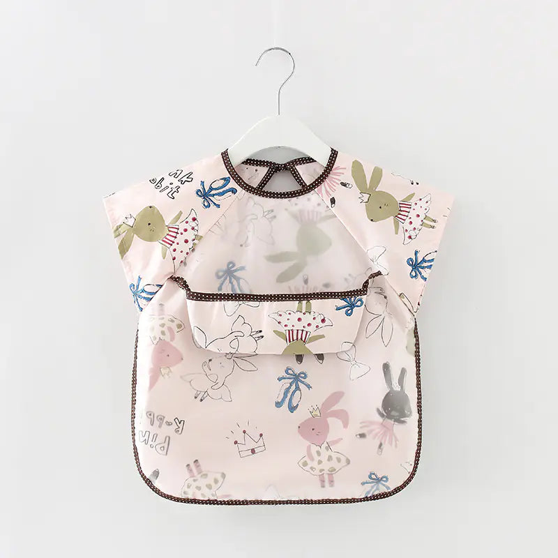 Waterproof Long Sleeve Kids Smock Apron for Eating