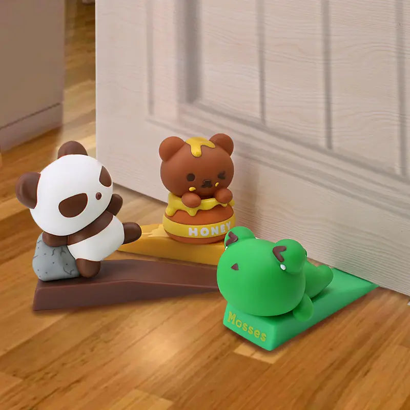 Cute Cartoon Anti-Pinch Door Stopper with Suction Bumper