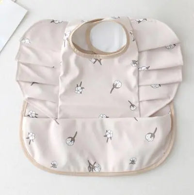 Baby Meal Pocket Waterproof Bib with Angel Wing Design