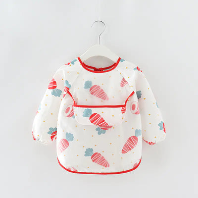 Waterproof Long Sleeve Kids Smock Apron for Eating